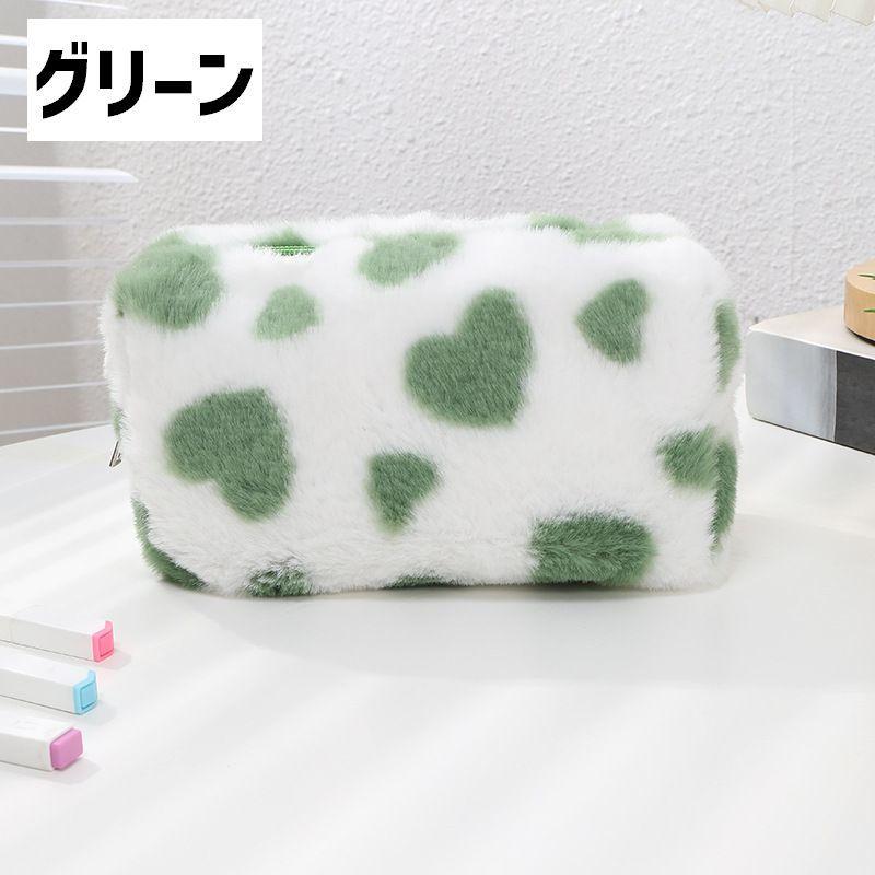 ペンケース 筆箱 文房具入れ ペン入れ レディース 女性 女子 ファスナー ポーチ 小物入れ もこもこ ヒョウ柄 カジュアル かわいい お洒落 | plusnao | 12