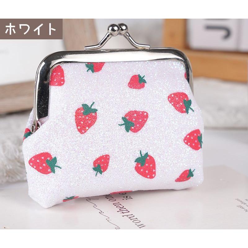 イチゴ　がま口財布お値下げ Sunny Side（サニーサイド） いちご がま口 3つ折財布 コンパクト
