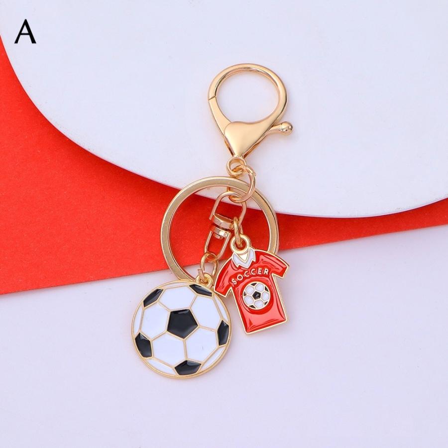 plusnao キーホルダー キーリング サッカーボール かわいい