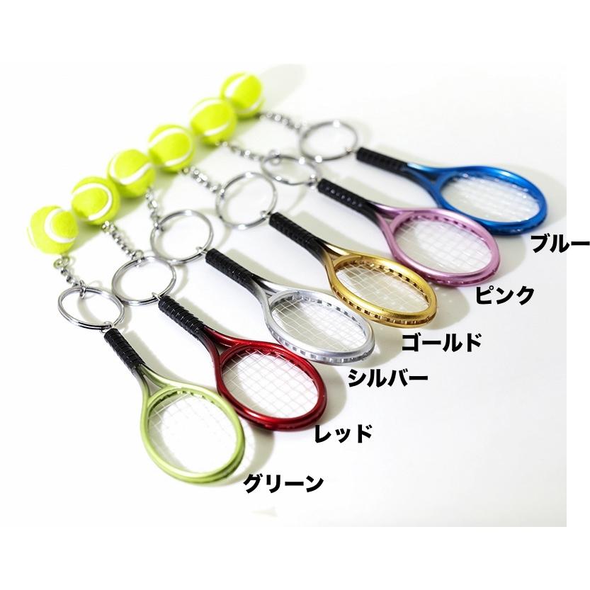 plusnao キーホルダー キーリング テニス ラケット ボール