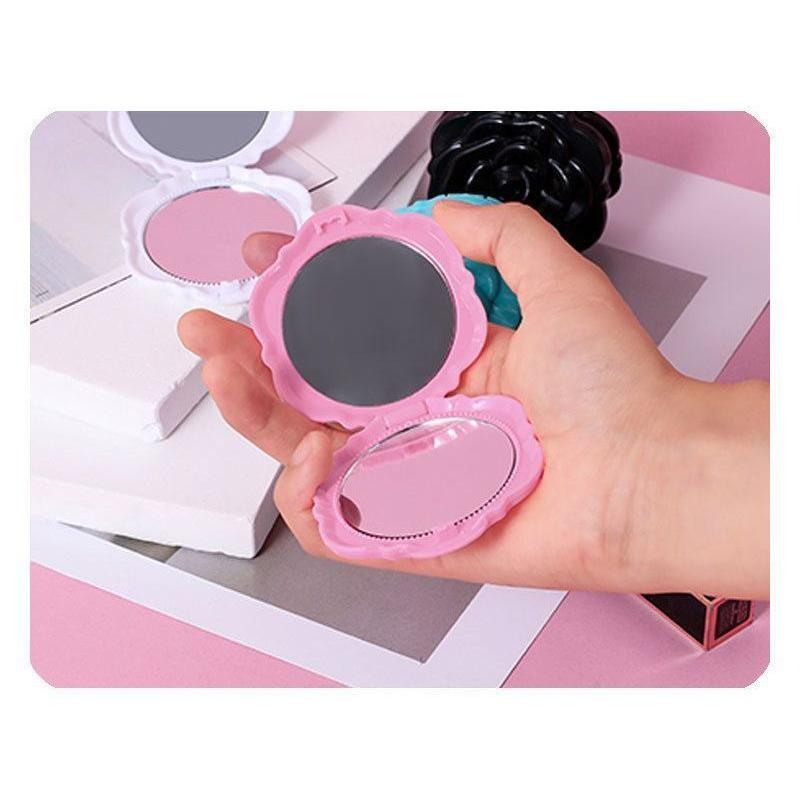 コンパクトミラー 折りたたみ 手鏡 携帯用 化粧鏡 化粧直し ハンド