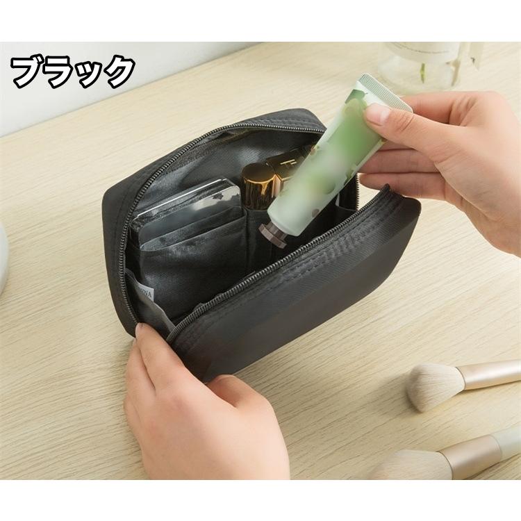 化粧ポーチ メイクポーチ コスメポーチ 大容量 ファスナー 収納 整理 小物入れ シンプル おしゃれ 機能的 便利 旅行 普段使い トラベル メイク雑 | ブランド登録なし | 06