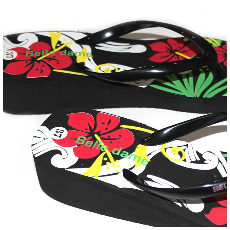 厚底ビーチサンダル 厚底サンダル トングサンダル レディース 女性用 フラットソール ハイヒール 厚底 軽い カラフル イラスト 花 フラワー トロピ Kutu プラスナオyahoo 店 通販 Yahoo ショッピング