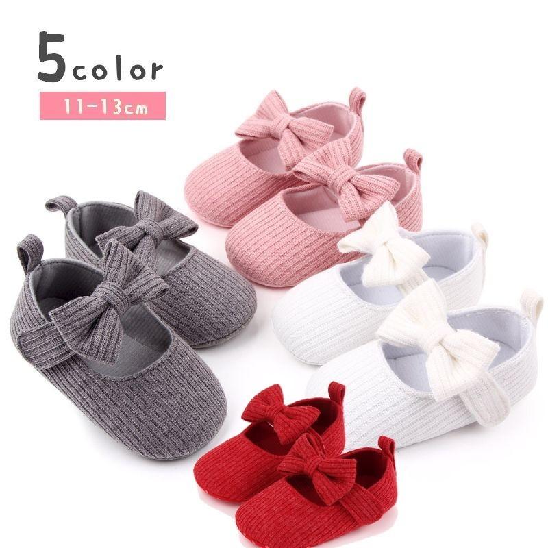 ファーストシューズ ベビー靴 11 13cm ベビー 赤ちゃん 女の子 シューズ 靴 ベルトシューズ リボン 滑り止め かわいい マジックテープ プラスナオ Paypayモール店 通販 Paypayモール