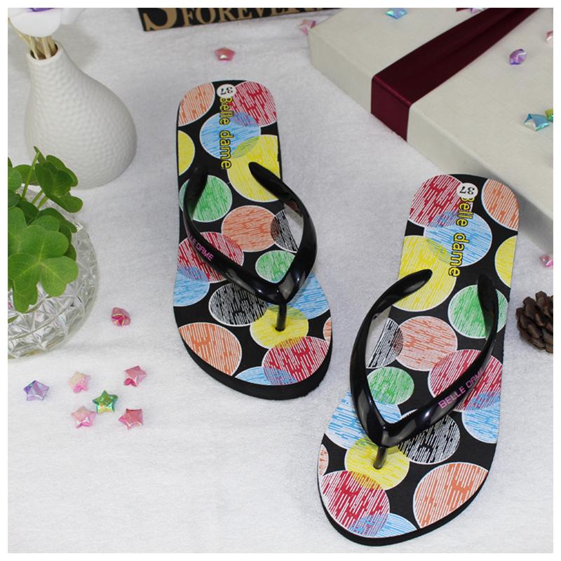 厚底ビーチサンダル 厚底サンダル トングサンダル フラットソール ハイヒール レディース 女性用 軽い 落書き風 カラフル イラスト ドット スポット プラスナオ Paypayモール店 通販 Paypayモール