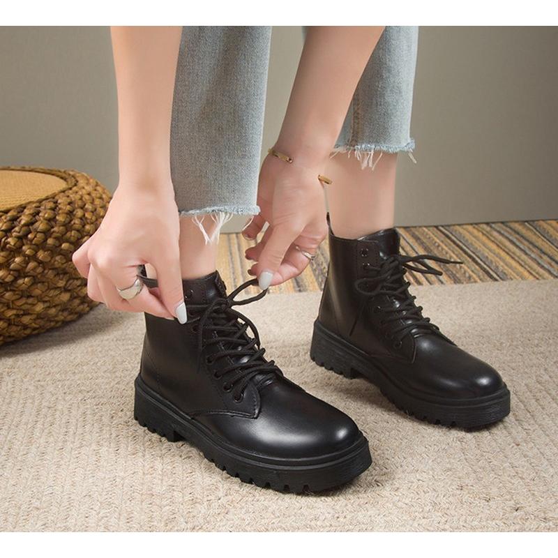 plusnao 厚底ブーツ ショートブーツ レースアップ 紐付き