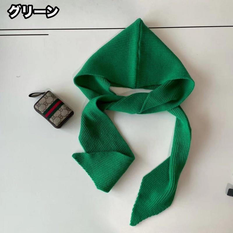 マフラー フード付き 一体型 レディース メンズ 女性 男性 大人 リブニット ロング 暖かい あったか 防寒 寒さ対策 冬 無地 単色 シンプル か | plusnao | 13