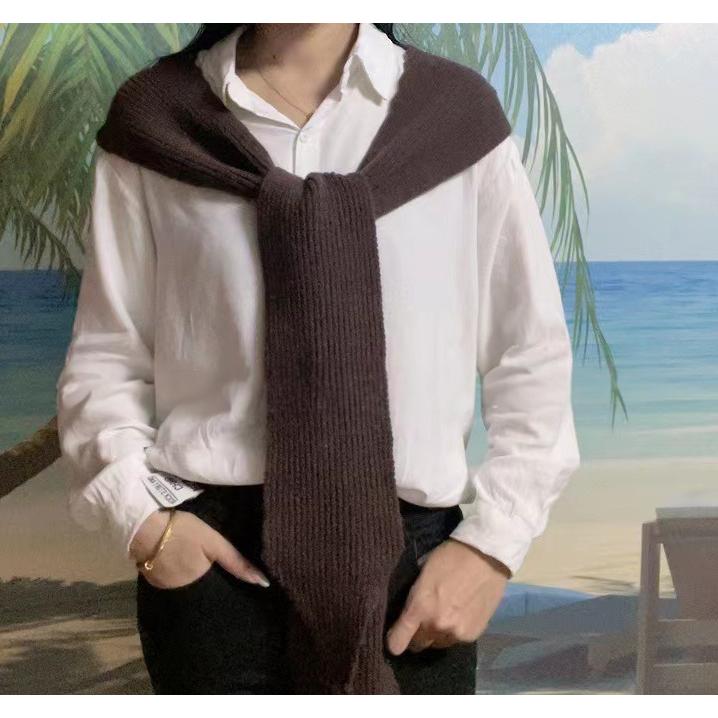 マフラー フード付き 一体型 レディース メンズ 女性 男性 大人 リブニット ロング 暖かい あったか 防寒 寒さ対策 冬 無地 単色 シンプル か | plusnao | 05