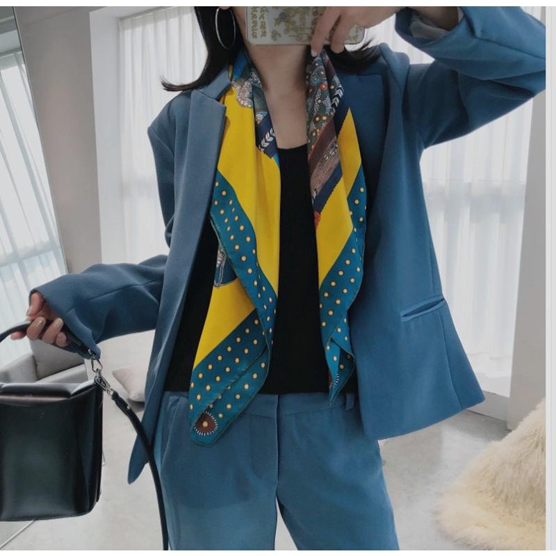 plusnao スカーフ レディース 女性用 70cm角 首元 アレンジ バッグ