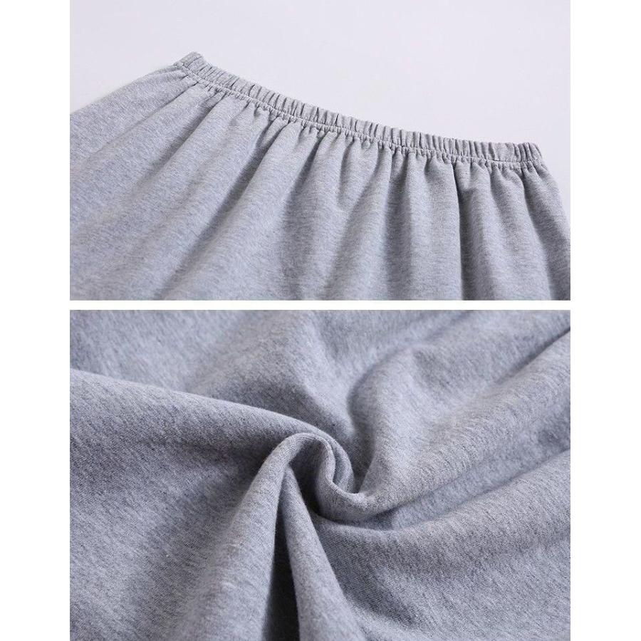 付け裾 つけ裾 レディース フェイクレイヤード 重ね着風 カットソー風 ロングテール ウエストゴム 体型カバー 大きいサイズあり 無地 ソリッドカラー | plusnao | 15