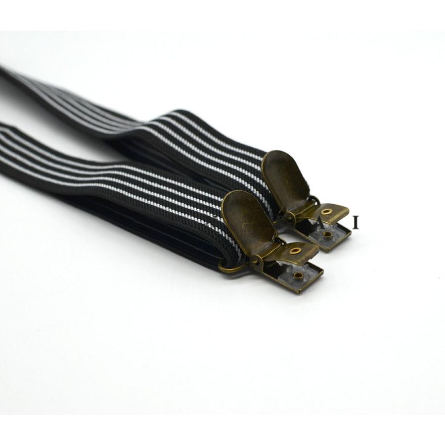 サスペンダー メンズ 紳士用 ユニセックス ファッション小物 ストライプ柄 クリップ フォーマル トラッド ビジネス おしゃれ | plusnao | 10