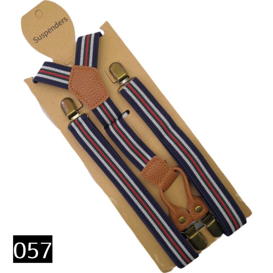 サスペンダー メンズ 紳士用 ユニセックス ファッション小物 ストライプ柄 クリップ フォーマル トラッド ビジネス おしゃれ | plusnao | 01