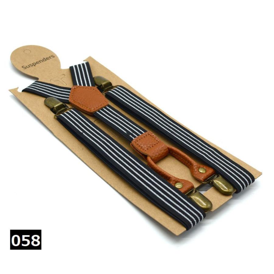 サスペンダー メンズ 紳士用 ユニセックス ファッション小物 ストライプ柄 クリップ フォーマル トラッド ビジネス おしゃれ | plusnao | 02