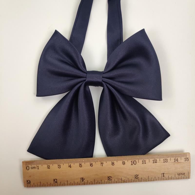 ネクタイ 蝶ネクタイ リボンタイ レディース 女性 ジュニア 女の子 ファッション雑貨 制服風 学生風 28cm 33cm 38cm 無地 ネイビー | plusnao | 07