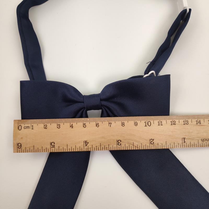 ネクタイ 蝶ネクタイ リボンタイ レディース 女性 ジュニア 女の子 ファッション雑貨 制服風 学生風 28cm 33cm 38cm 無地 ネイビー | plusnao | 08