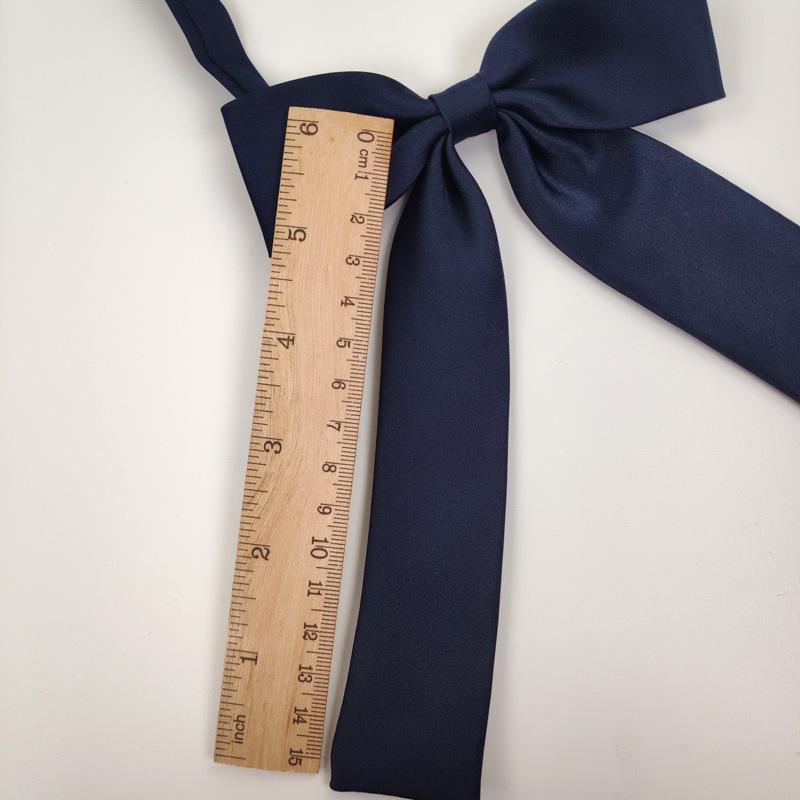 ネクタイ 蝶ネクタイ リボンタイ レディース 女性 ジュニア 女の子 ファッション雑貨 制服風 学生風 28cm 33cm 38cm 無地 ネイビー | plusnao | 09