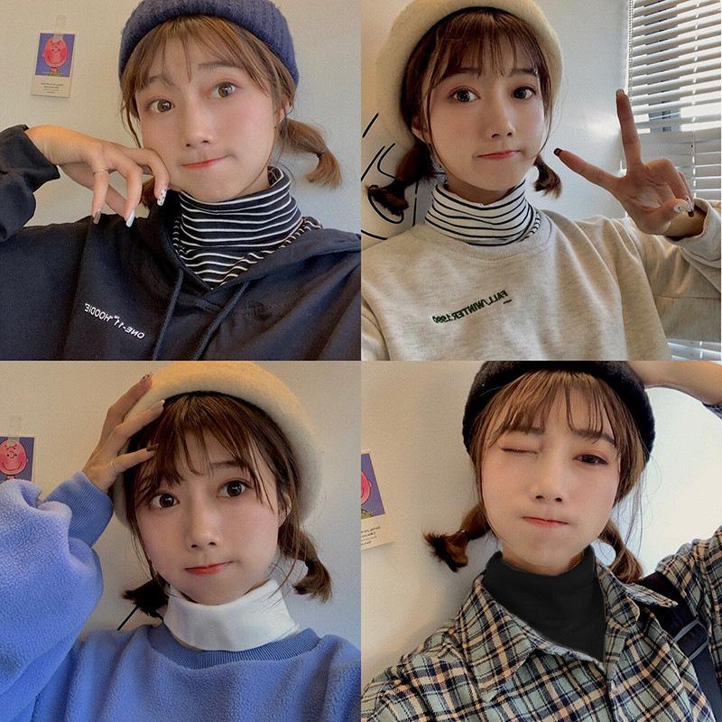 付け襟 レディース つけ襟 タートルネック風 無地 シンプル ボーダー 定番 あったか 秋冬 春 夏 紫外線対策 UV対策 冷え対策 冷房対策 防寒 | plusnao | 10