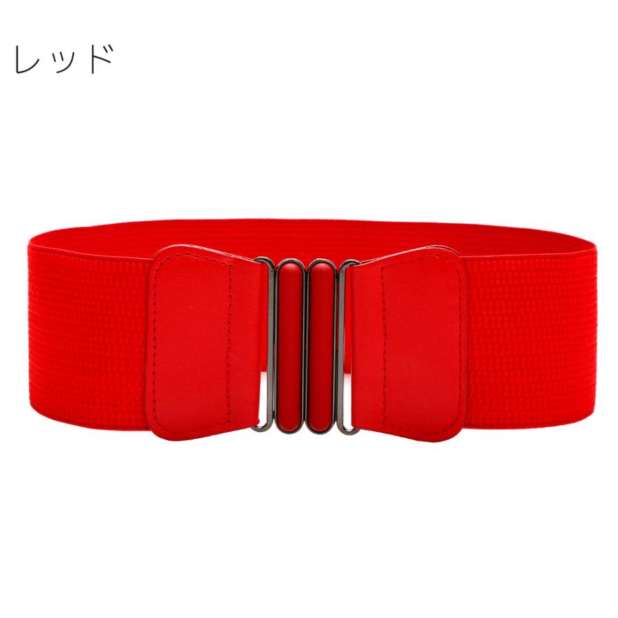 ベルト サッシュベルト コルセットベルト ワイドベルト レディース 女性用 幅広 ゴム ハイウエスト ウエストマーク 着やせ 伸縮 上品 エレガント | plusnao | 03