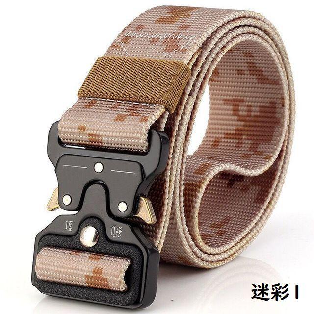 迷彩色サバゲー用ベルト　バック付き。 タクティカルベルト サバゲーベルト ワンタッチ 6カラー 迷彩