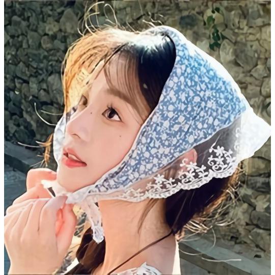 plusnao（プラスナオ） 三角巾 レディース レース シースルー ヘア