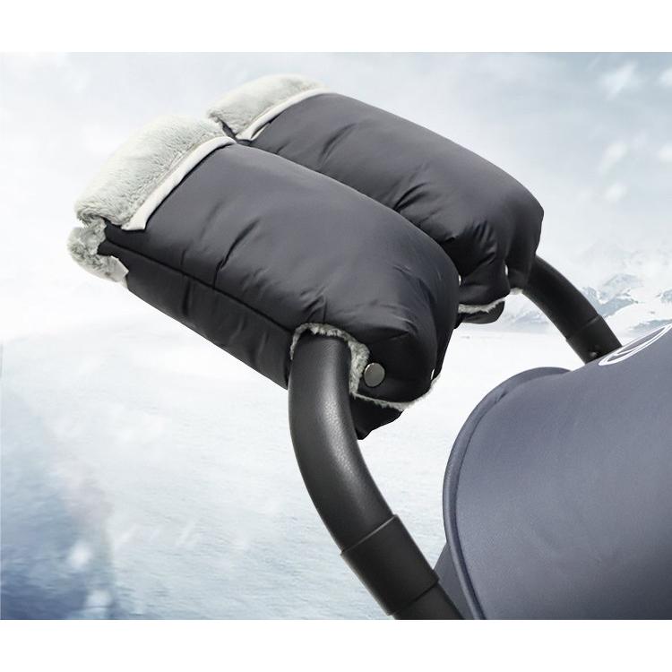 ベビーカー用ハンドマフ 1ペア ミトン 手袋 裏ボア 暖かい お出かけ バギー あったか 防寒 寒さ対策 冬 雪 防水 固定 おしゃれ | plusnao | 01