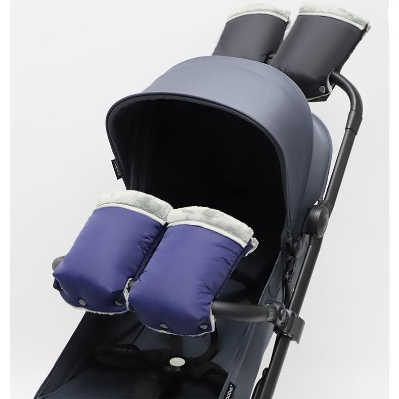 ベビーカー用ハンドマフ 1ペア ミトン 手袋 裏ボア 暖かい お出かけ バギー あったか 防寒 寒さ対策 冬 雪 防水 固定 おしゃれ | plusnao | 04