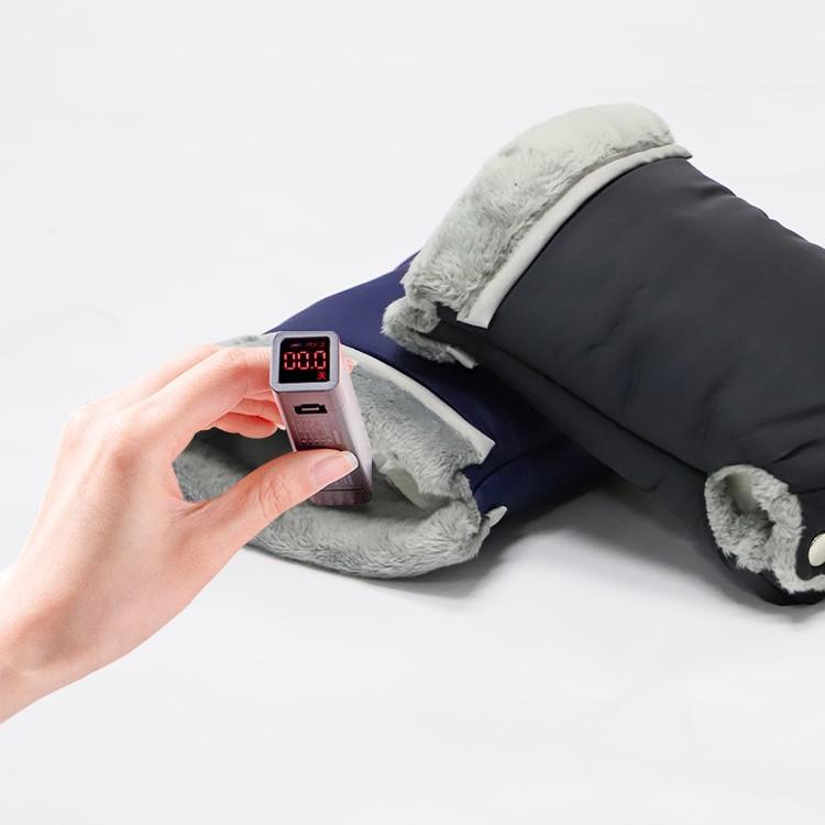 ベビーカー用ハンドマフ 1ペア ミトン 手袋 裏ボア 暖かい お出かけ バギー あったか 防寒 寒さ対策 冬 雪 防水 固定 おしゃれ | plusnao | 09