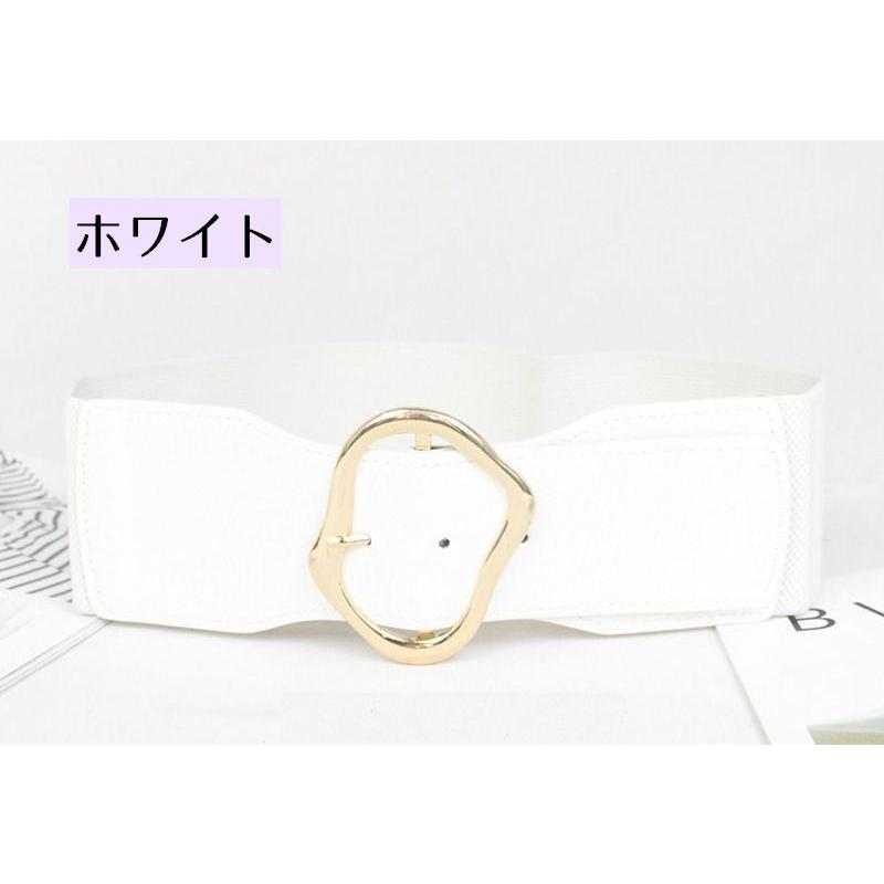 ベルト サッシュベルト 幅広 ワイド ゴム ウエストマーク レディース 女性 婦人用 おしゃれ シンプル かわいい 弾力性 PU フェイクレザー 足長|plusnao|10