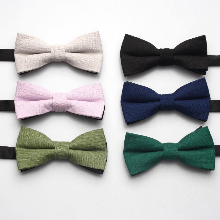 蝶ネクタイ 男女兼用 アクセサリー ブラック グレー ピンク レッド シンプル 装着簡単 調整可能 カラバリ豊富 | plusnao | 01