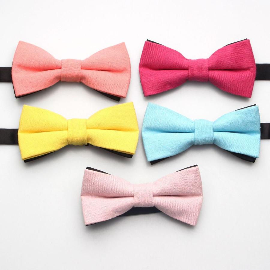 蝶ネクタイ 男女兼用 アクセサリー ブラック グレー ピンク レッド シンプル 装着簡単 調整可能 カラバリ豊富 | plusnao | 02