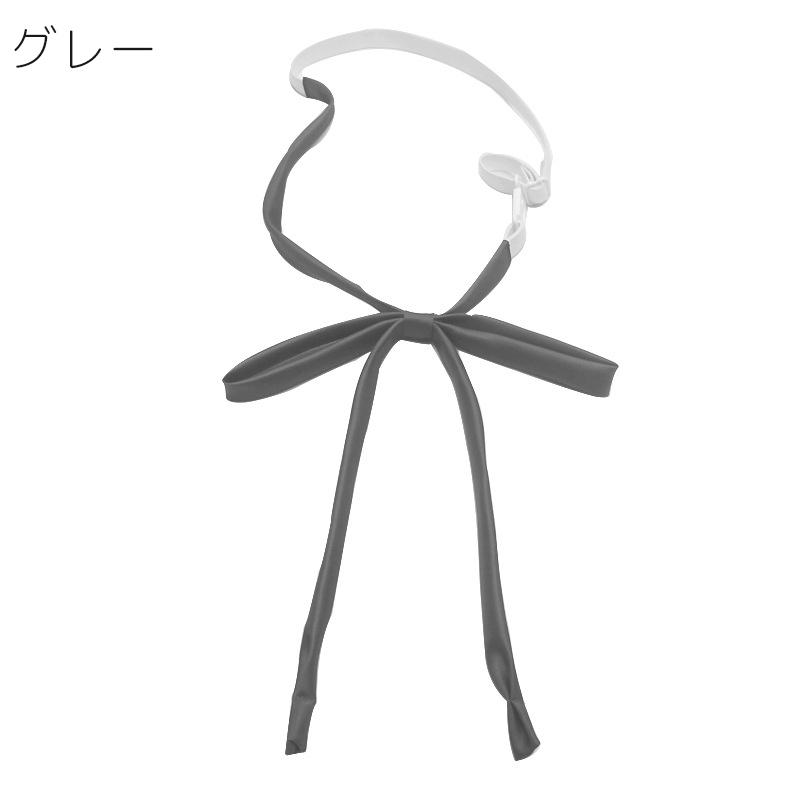 リボンタイ 紐リボン プレタイ ヒモタイ スクールリボン ワンタッチ ひも シルク風 無地 単色 シンプル 制服 セーラー服 ブレザー ブラウス 学生 | plusnao | 11