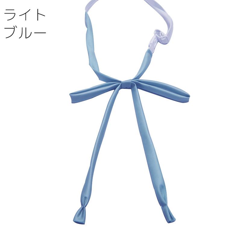 リボンタイ 紐リボン プレタイ ヒモタイ スクールリボン ワンタッチ ひも シルク風 無地 単色 シンプル 制服 セーラー服 ブレザー ブラウス 学生 | plusnao | 06