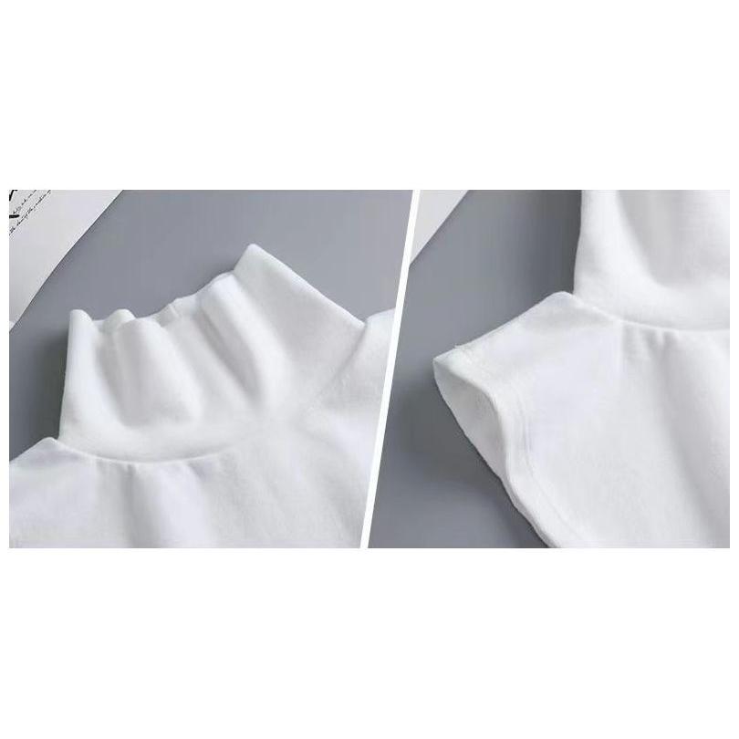 付け襟 タートル つけ襟 フェイクカラー レディース ファッション小物 ハイネック 重ね着 レイヤード 着ぶくれしない 無地 ブラック ホワイト グレ | plusnao | 23