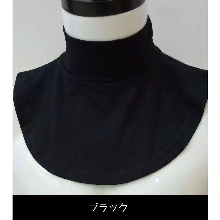 付け襟 タートル つけ襟 フェイクカラー レディース ファッション小物 ハイネック 重ね着 レイヤード 着ぶくれしない 無地 ブラック ホワイト グレ | plusnao | 13