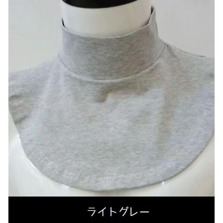 付け襟 タートル つけ襟 フェイクカラー レディース ファッション小物 ハイネック 重ね着 レイヤード 着ぶくれしない 無地 ブラック ホワイト グレ | plusnao | 15