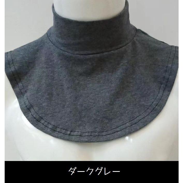 付け襟 タートル つけ襟 フェイクカラー レディース ファッション小物 ハイネック 重ね着 レイヤード 着ぶくれしない 無地 ブラック ホワイト グレ | plusnao | 16