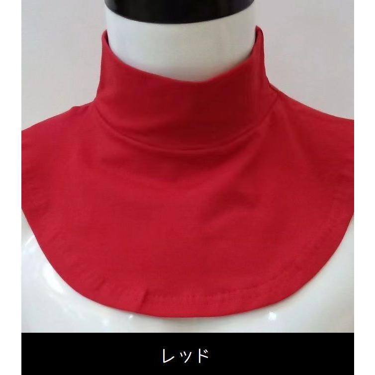 付け襟 タートル つけ襟 フェイクカラー レディース ファッション小物 ハイネック 重ね着 レイヤード 着ぶくれしない 無地 ブラック ホワイト グレ | plusnao | 17