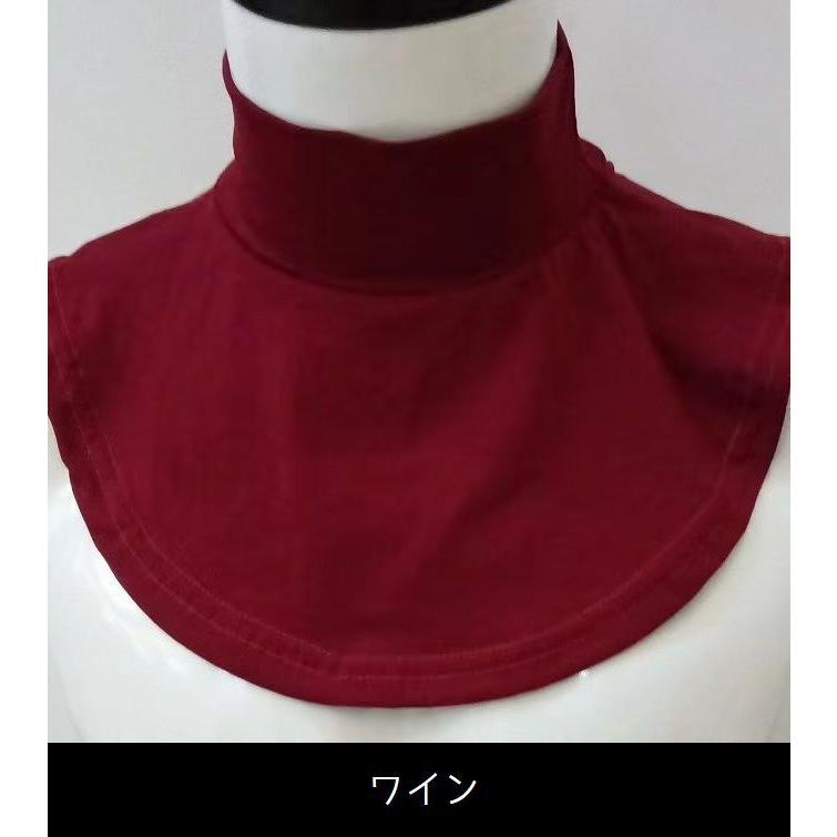 付け襟 タートル つけ襟 フェイクカラー レディース ファッション小物 ハイネック 重ね着 レイヤード 着ぶくれしない 無地 ブラック ホワイト グレ | plusnao | 18