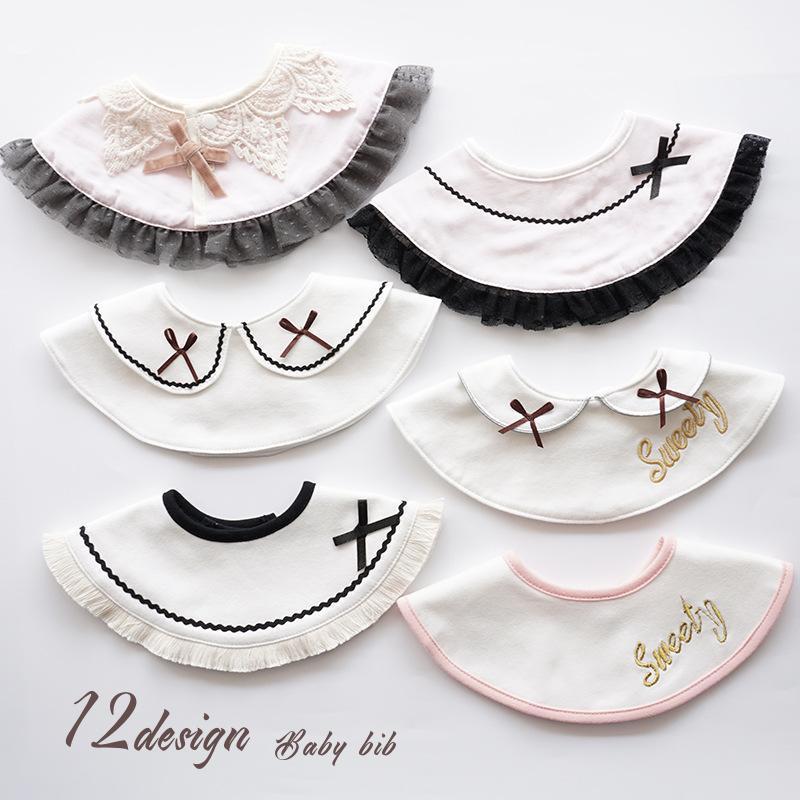 plusnao スタイ よだれ掛け つけ襟 ベビー 赤ちゃん 女の子 涎掛け