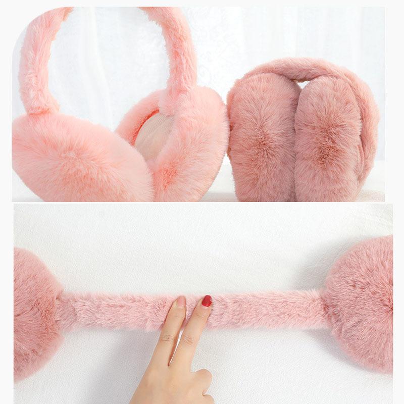 イヤーマフ 耳当て ファー耳あて レディース 折り畳み おりたたみ フェイクファー もこもこ ふわふわ あったか 暖か おしゃれ かわいい 防寒 コン | plusnao | 15