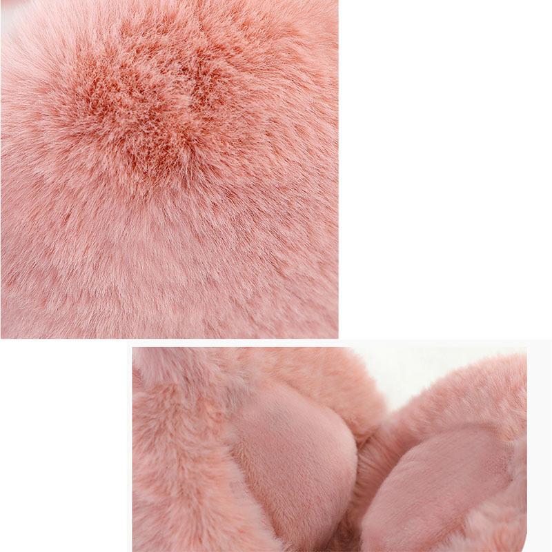 イヤーマフ 耳当て ファー耳あて レディース 折り畳み おりたたみ フェイクファー もこもこ ふわふわ あったか 暖か おしゃれ かわいい 防寒 コン | plusnao | 16