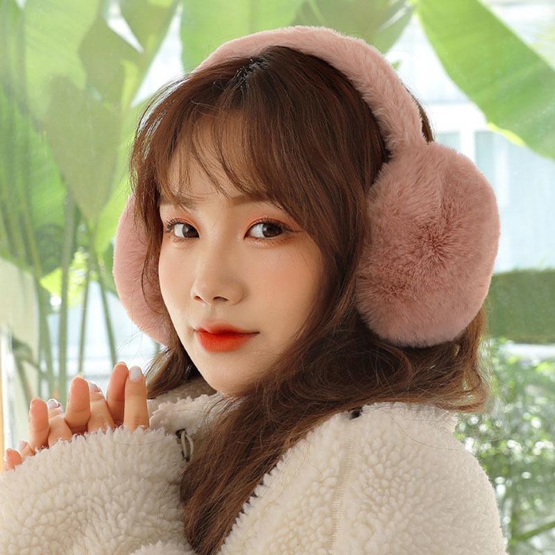 イヤーマフ 耳当て ファー耳あて レディース 折り畳み おりたたみ フェイクファー もこもこ ふわふわ あったか 暖か おしゃれ かわいい 防寒 コン | plusnao | 01