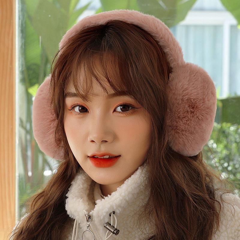 イヤーマフ 耳当て ファー耳あて レディース 折り畳み おりたたみ フェイクファー もこもこ ふわふわ あったか 暖か おしゃれ かわいい 防寒 コン | plusnao | 02