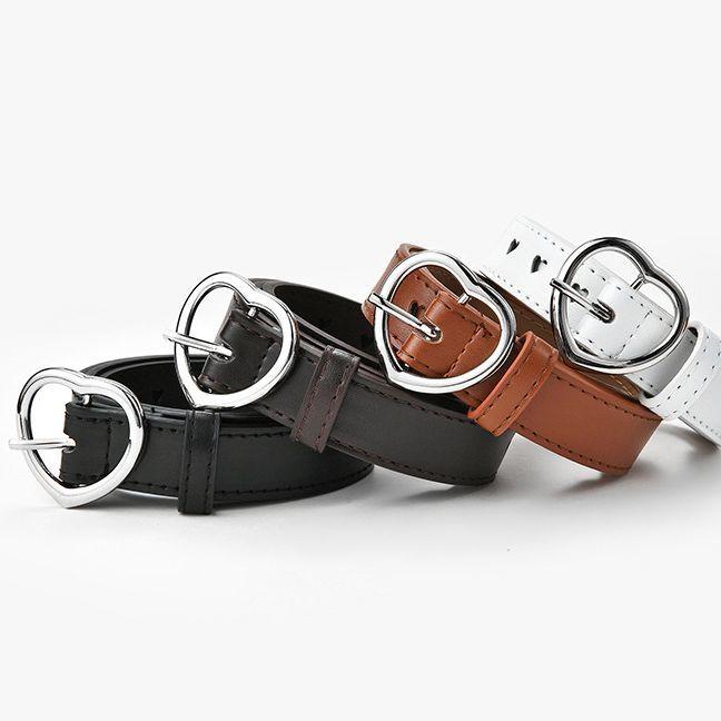 ベルト キッズ 子供用 女の子 ハート フェイクレザー レザー調 ウエストマーク おしゃれ かわいい ピンク ブラック ホワイト レッド | plusnao | 10