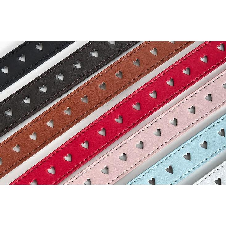 ベルト キッズ 子供用 女の子 ハート フェイクレザー レザー調 ウエストマーク おしゃれ かわいい ピンク ブラック ホワイト レッド | plusnao | 17
