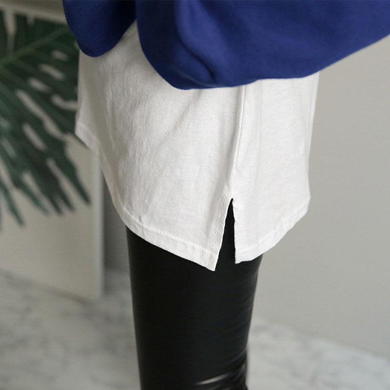 付け裾 つけ裾 レディース 女性 婦人 スリット 重ね着風 ウエストゴム シンプル かわいい おしゃれ フェイクレイヤード 体型カバー | plusnao | 08