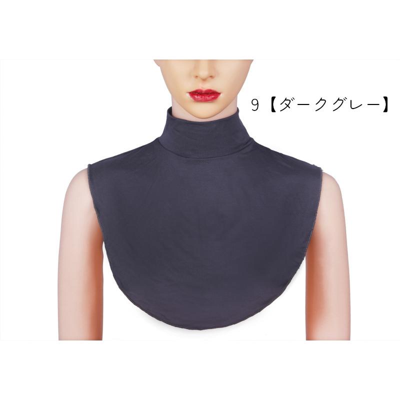 付け襟 フェイクカラー レディース アクセサリー ハイネック グレー ブラック シンプル 無地 コーデ力 カラバリ豊富 | plusnao | 10