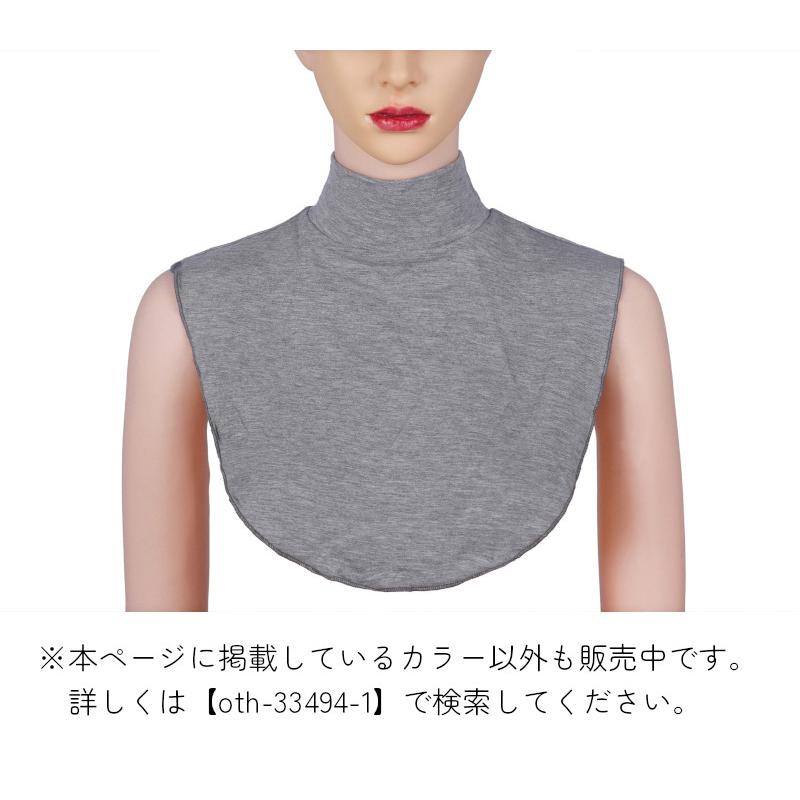 付け襟 フェイクカラー レディース アクセサリー ハイネック グレー ブラック シンプル 無地 コーデ力 カラバリ豊富 | plusnao | 01