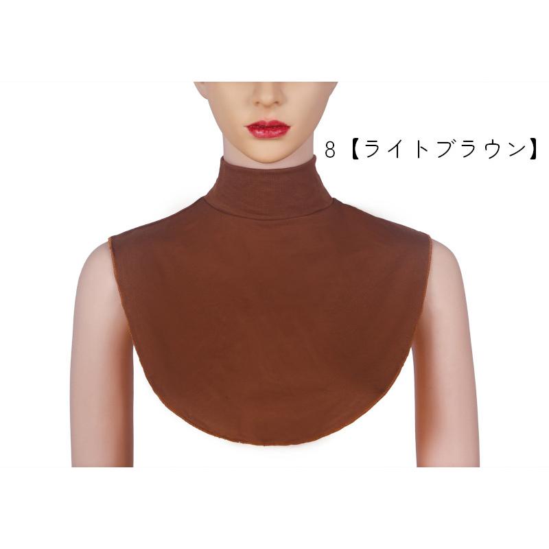 付け襟 フェイクカラー レディース アクセサリー ハイネック グレー ブラック シンプル 無地 コーデ力 カラバリ豊富 | plusnao | 09