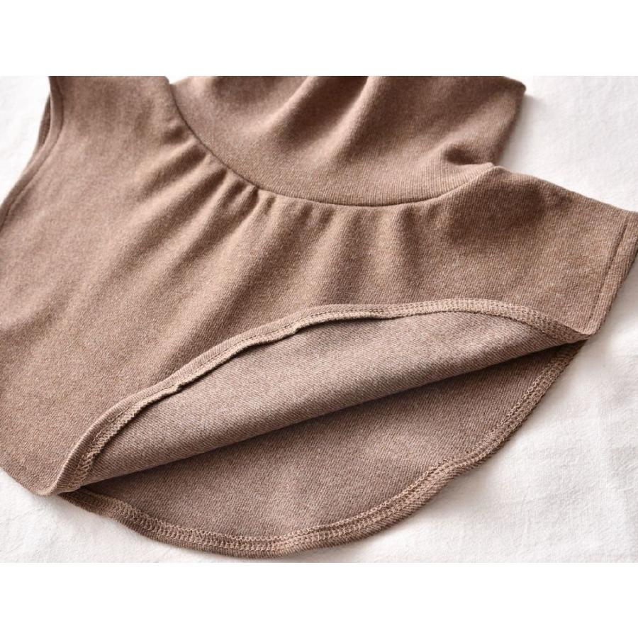 つけ襟 付け襟 レディース 女性 ファッション小物 ファッション雑貨 重ね着風 タートルネック ハイネック フェイクレイヤード ボーダー 単色 シンプ | plusnao | 09